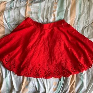 Red doily skirt